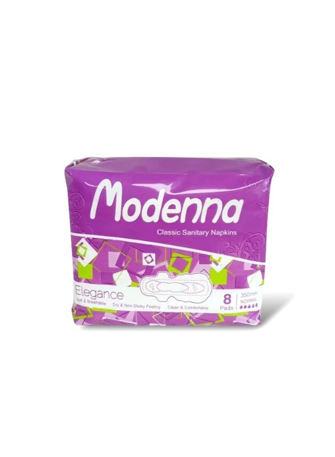 Modenna 350mm 8pads Soft Breathable Dry Comfotable Classic Sanitary Napkins - Image 1
